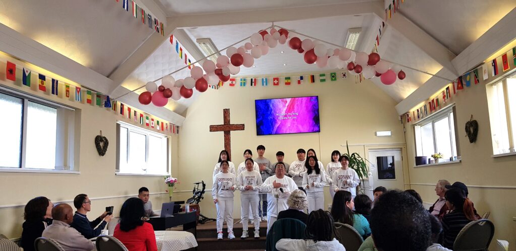 Mission team serving